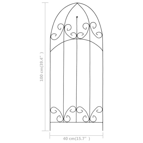 Evangeline Iron Plant Climbing Racks. 2 Designs. 3 pcs. Black 40x100 cm Iron