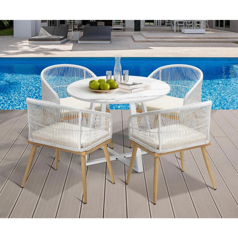 Tesoro 5pc Outdoor Dining Setting Table and Chairs