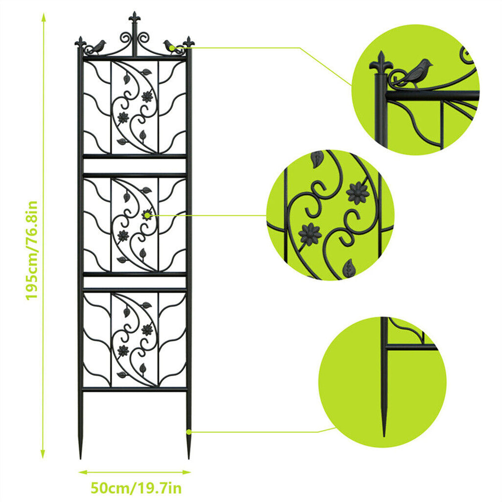 Ilana 2pcs Tall Metal Garden Trellis