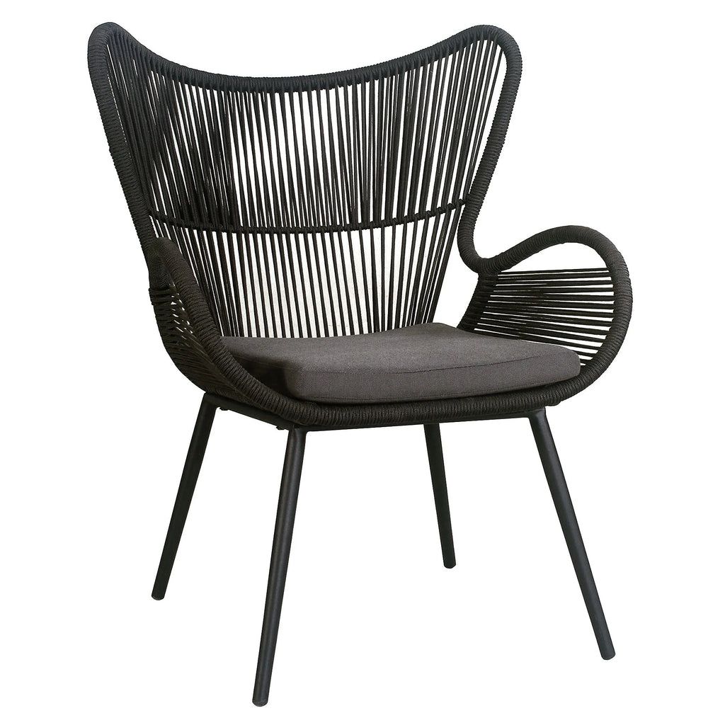 Alessia 4 Piece Woven Rope Outdoo Lounge Set