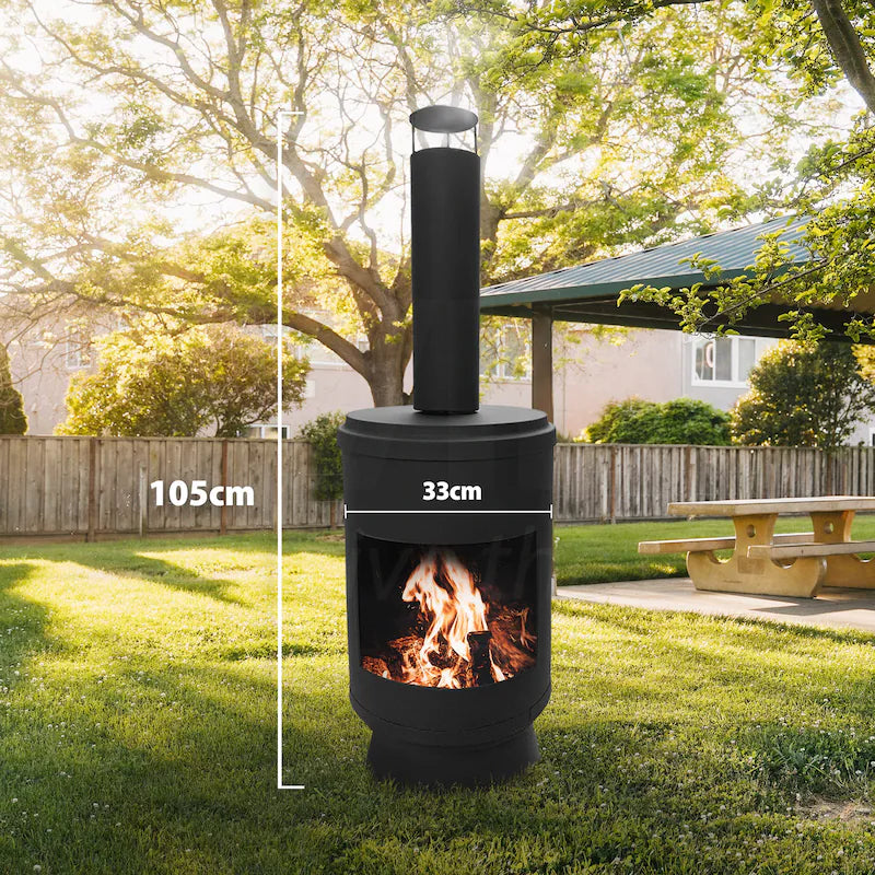 Calypso Portable Chimney Firepit 105cm w/Accessories