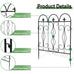 Villa Folding Metal Garden Fence - 5 Panels. White or Black