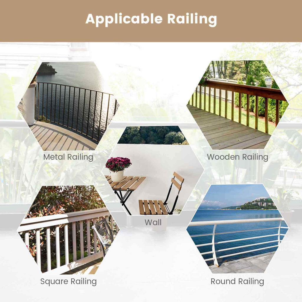 Folding Hanging Table 5-Level Height Adjustable