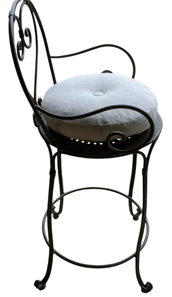 Manon Traditional Wrought Iron Bistro Chair.Bar. Antique Brown