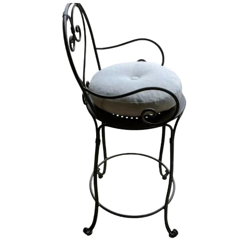 Manon Traditional Wrought Iron Bistro Chair.Bar. Antique Brown