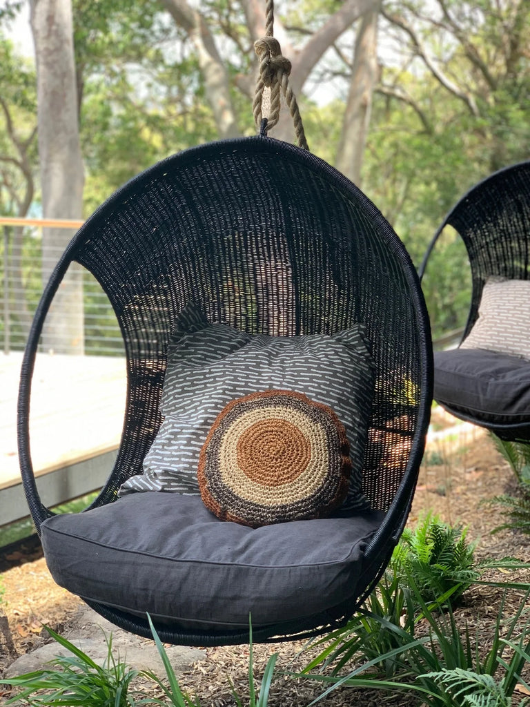 Fahari Hanging Pod Woven Cane Chair