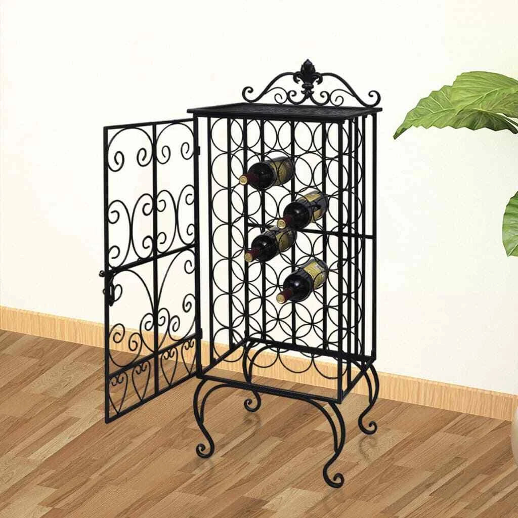 Varya 45 Bottles Metal Wine Rack with Lockable Door