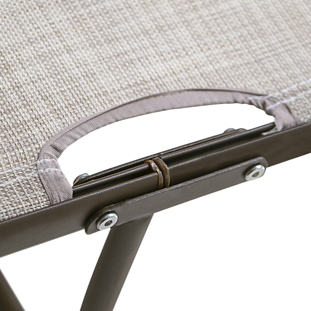 Salome Textilene and Metal Sun Loungers (Set of 2)