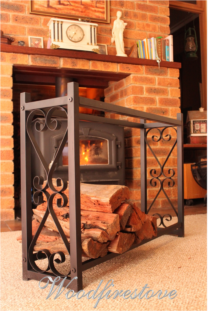 Cast Iron Firewood Storage Rack/Wood Log Holder