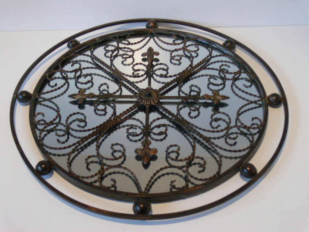 Esmee Round Outdoor Garden Mirror - Gold or Antique Brown