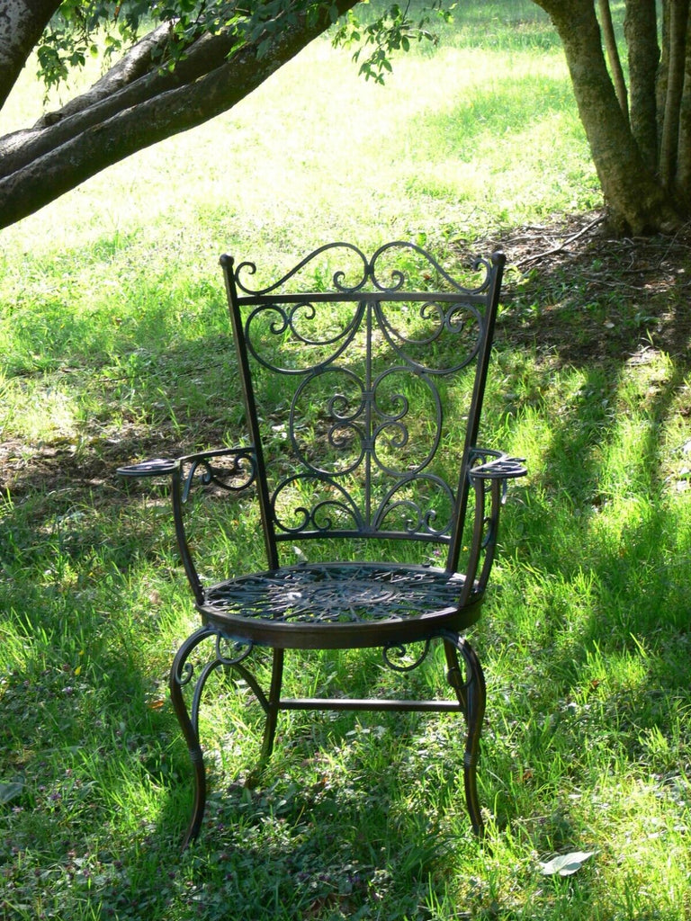 Carmela 3pc Wrought Iron Set - Antique Black or Brown