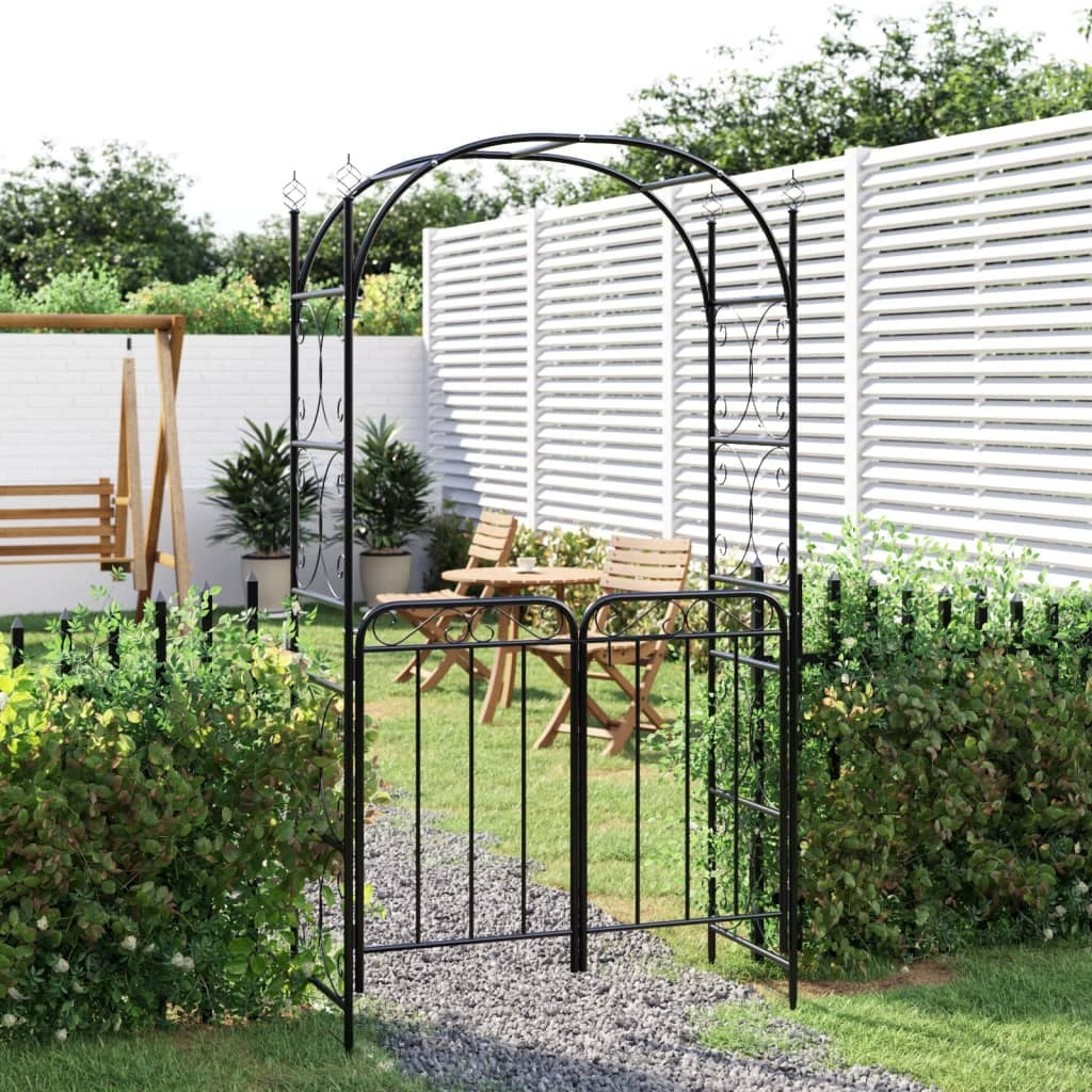Emanuelle Black Garden Arch w/Gate