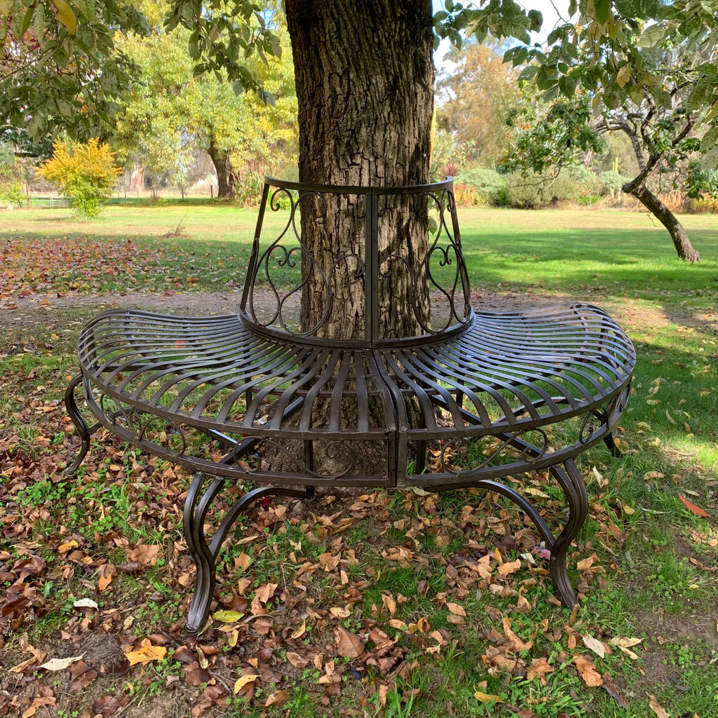 Trocadero Iron Half Tree Surround w/Bench Seat - 3 Colours