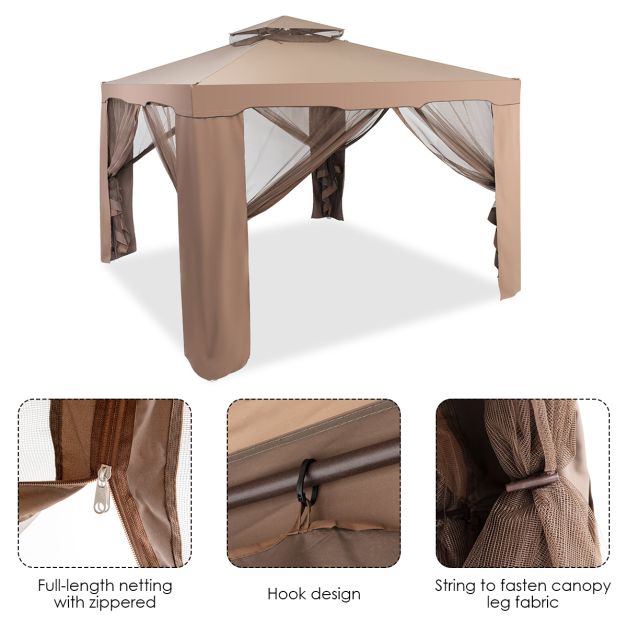 Socorro 3M X 3M Outdoor Canopy Gazebo w/Mosquito Netting