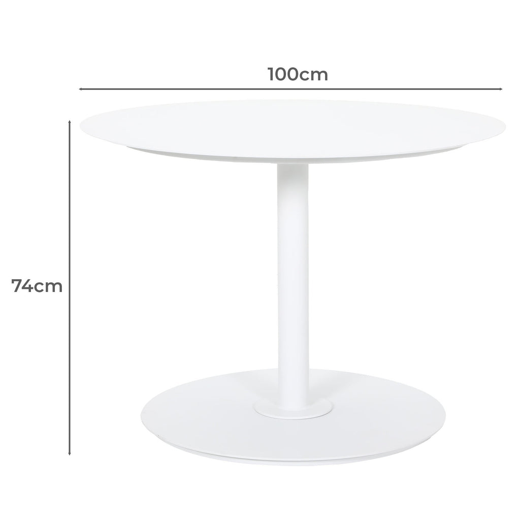 Monserrat 4 Seater Aluminium Dining Table & Chair Set