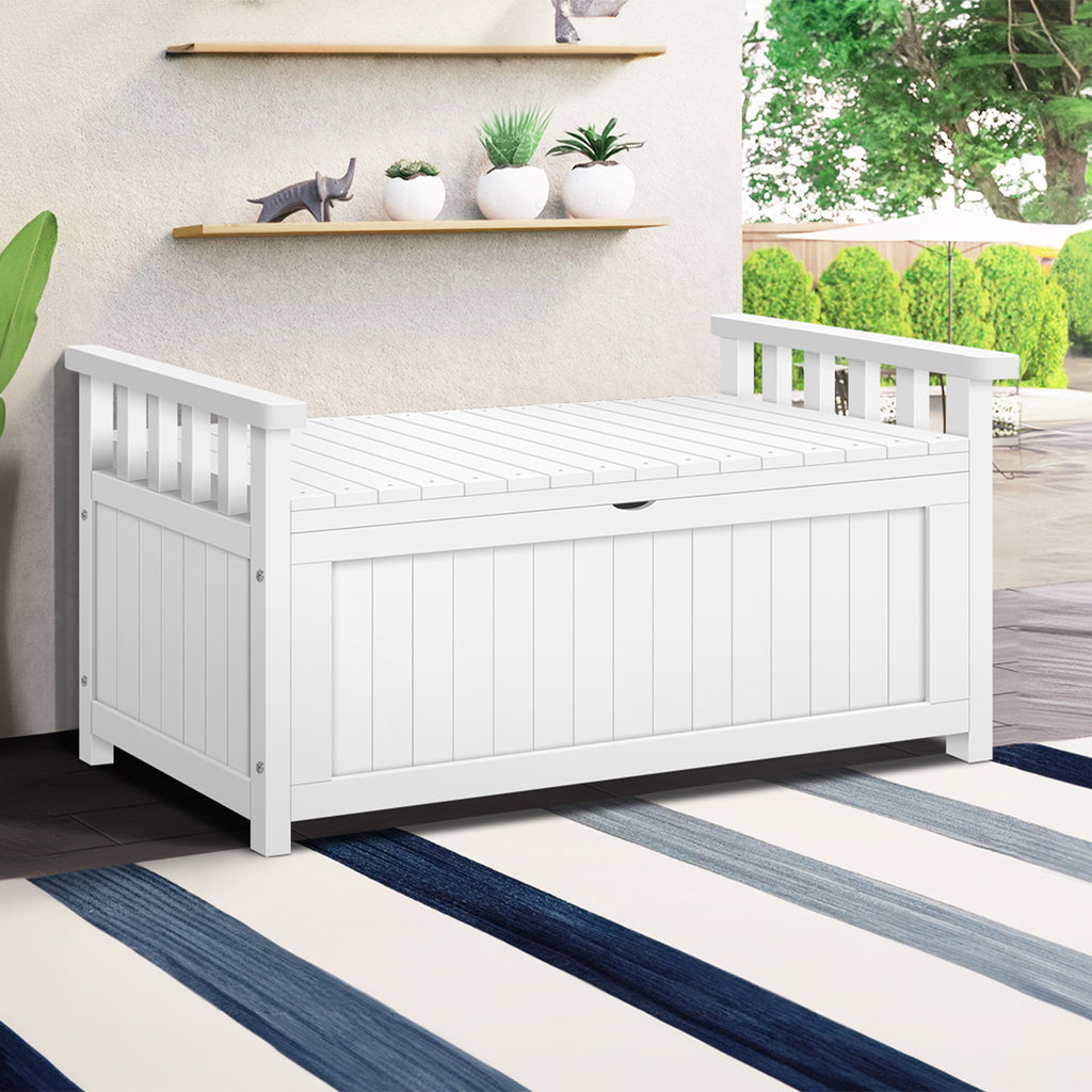 Dayana 2 Seater Outdoor Bench & Storage. 3 Cpls