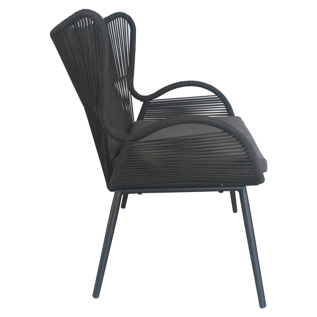 Alessia 4 Piece Woven Rope Outdoo Lounge Set