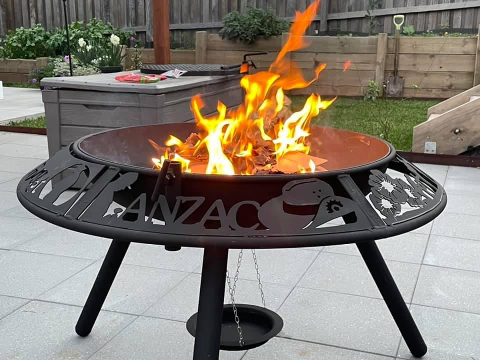 Sunset BBQ Firepit Charcoal & Spit - 100 & 120cms