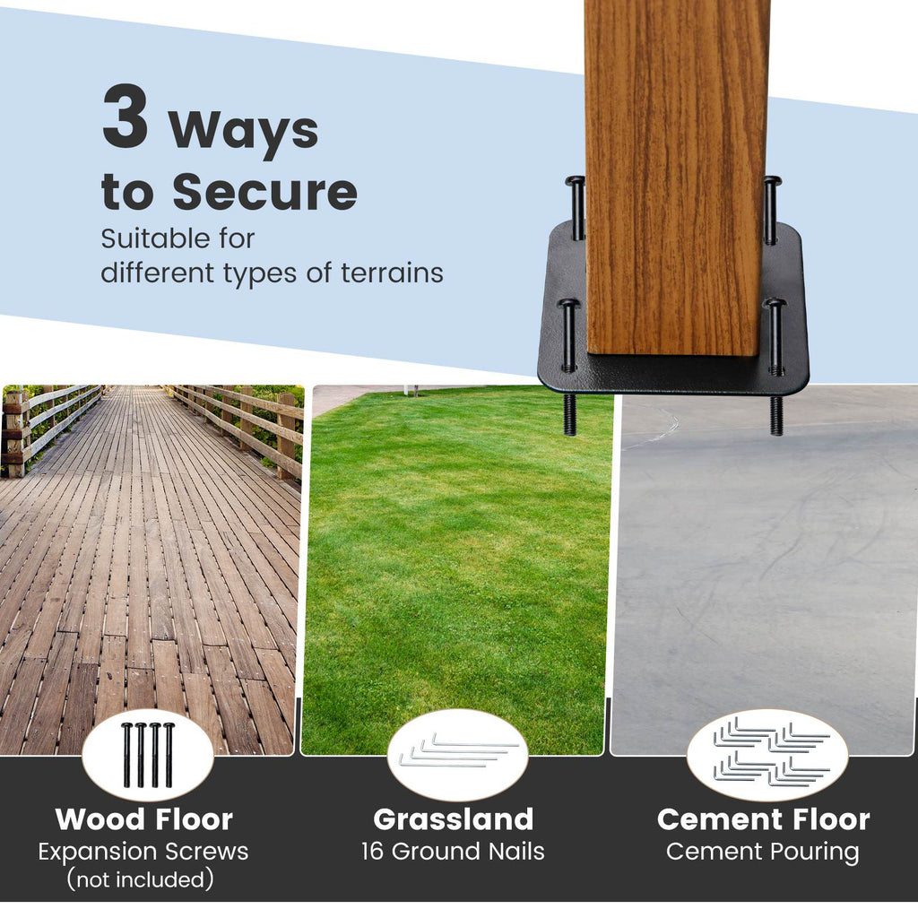 Criolla Metal Pergola with Retractable Canopy 3m x 3.6m