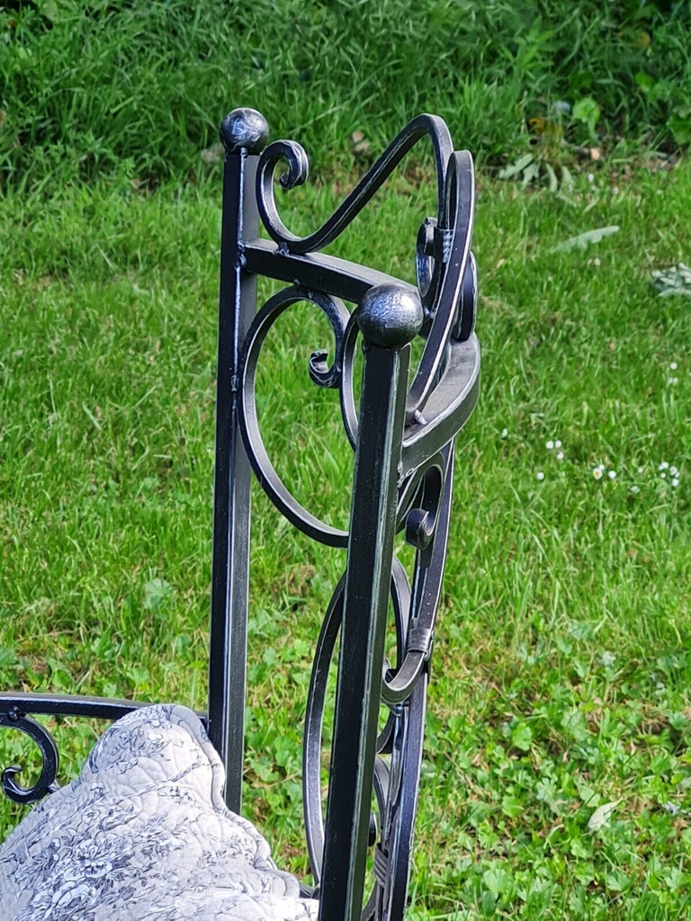 Carmela 3pc Wrought Iron Set - Antique Black or Brown