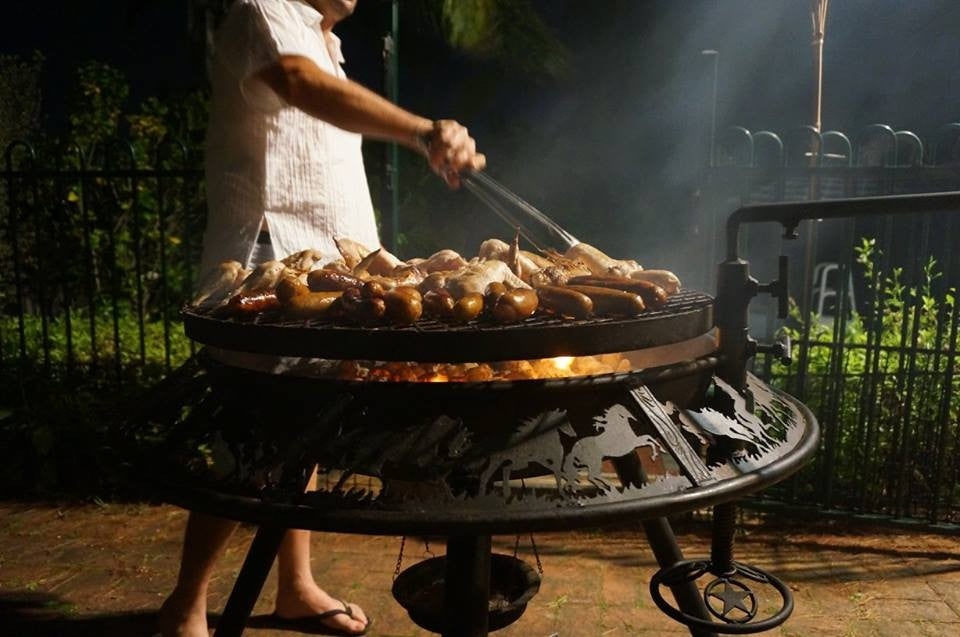 Sunset BBQ Firepit Charcoal & Spit - 100 & 120cms