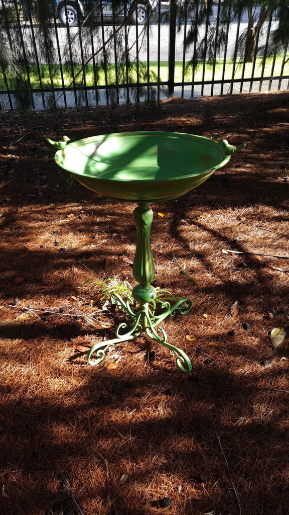 Girolamo Bird Feeder/Bath. 75 cm high. Brilliant Green