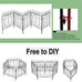 Villa Folding Metal Garden Fence - 5 Panels. White or Black