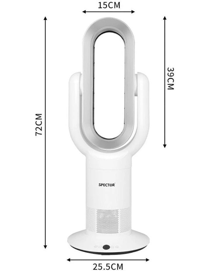Winter Warm/Summer Cool Bladeless Electric Fan w/ Timer & Remote Control