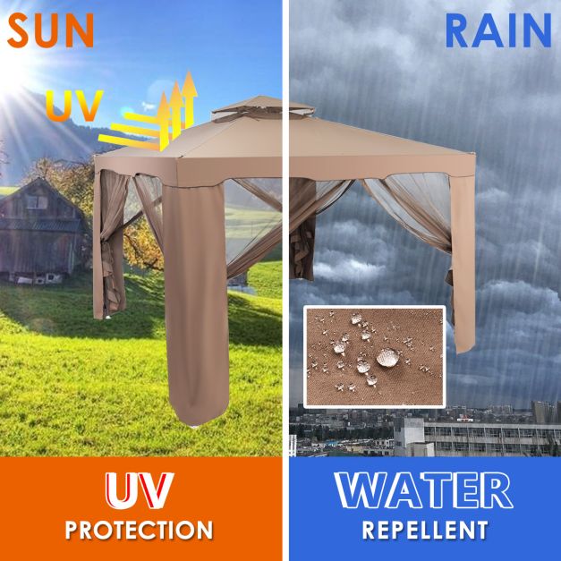 Socorro 3M X 3M Outdoor Canopy Gazebo w/Mosquito Netting