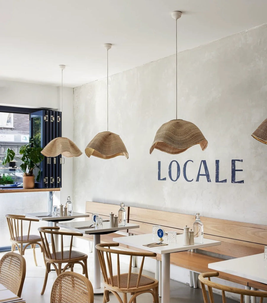 Tiva Dancing Woven Basket Pendant Light - 65-69cms