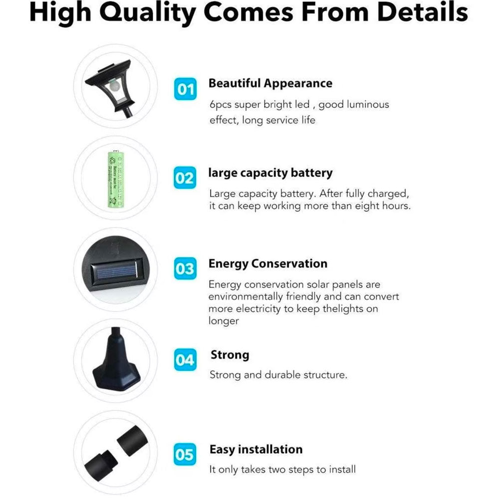 Riva Solar Lamp Post w/Single or Double Lamps