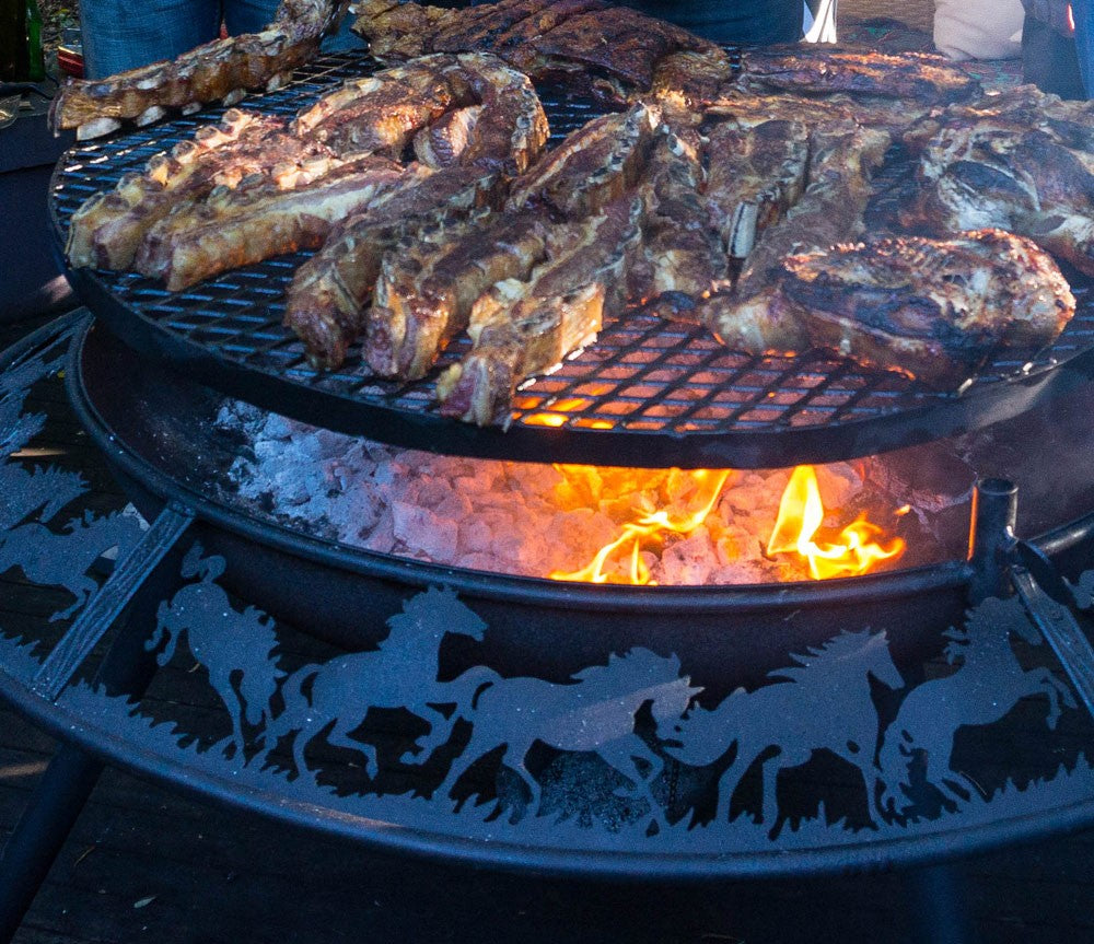 Sunset BBQ Firepit Charcoal & Spit - 100 & 120cms