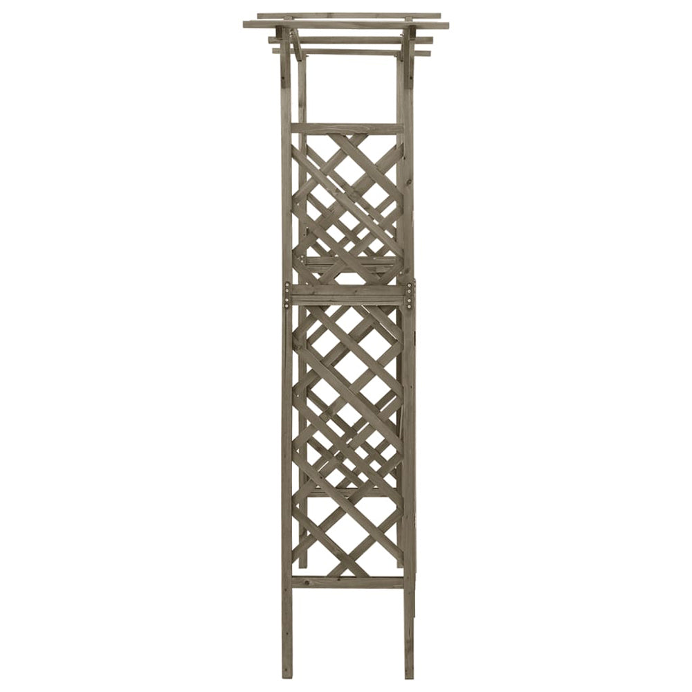 Valentina Wood Pergola with Gate - in Grey or Brown