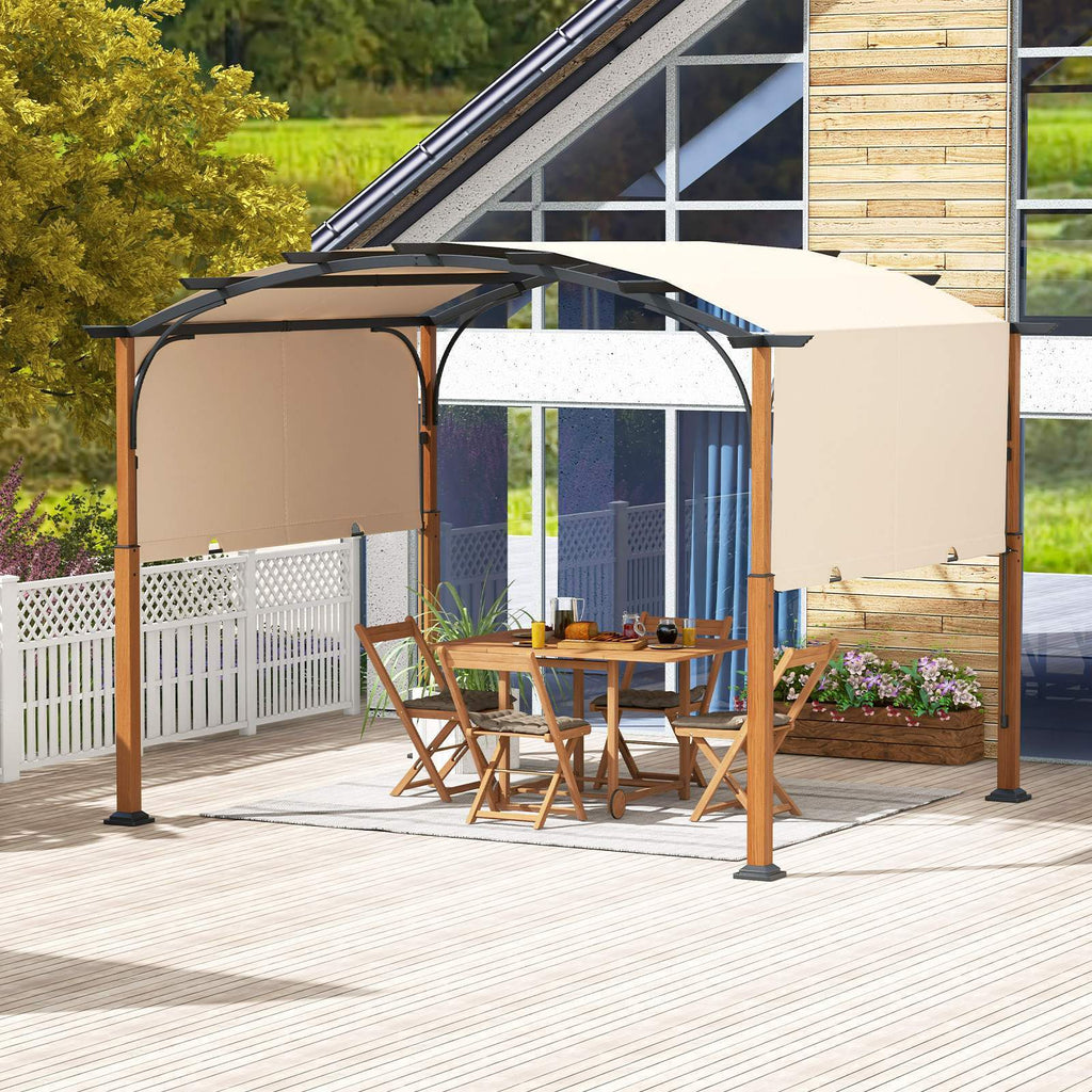 Criolla Metal Pergola with Retractable Canopy 3m x 3.6m