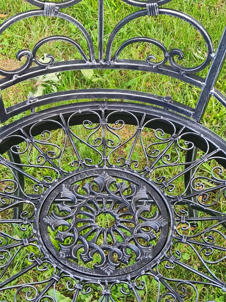 Moulins Wrought Iron Garden Armchair - Black Silver