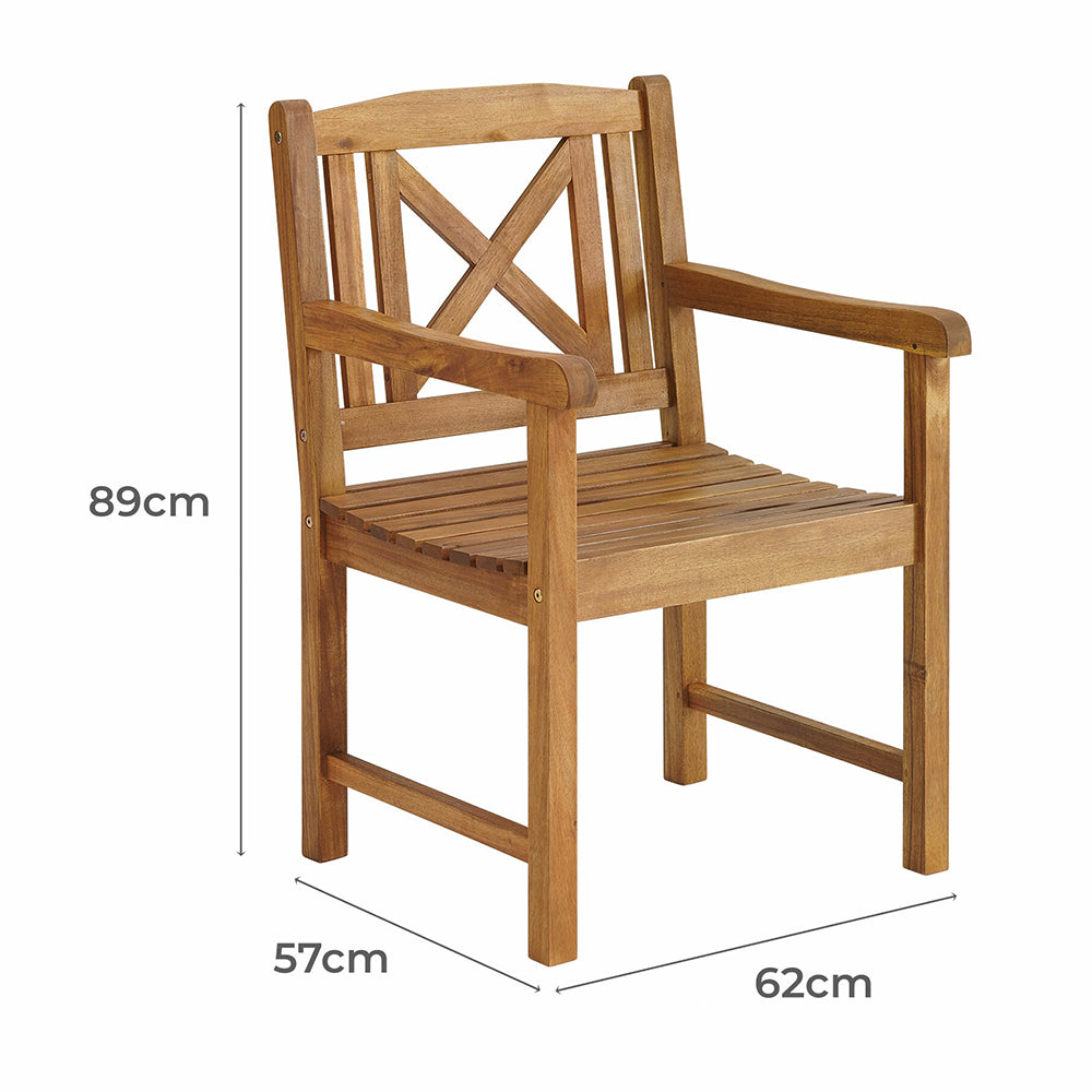 Santa Gabriela 3pc Acacia Wood Bistro Set