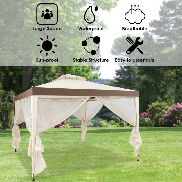 Socorro 3M X 3M Outdoor Canopy Gazebo w/Mosquito Netting