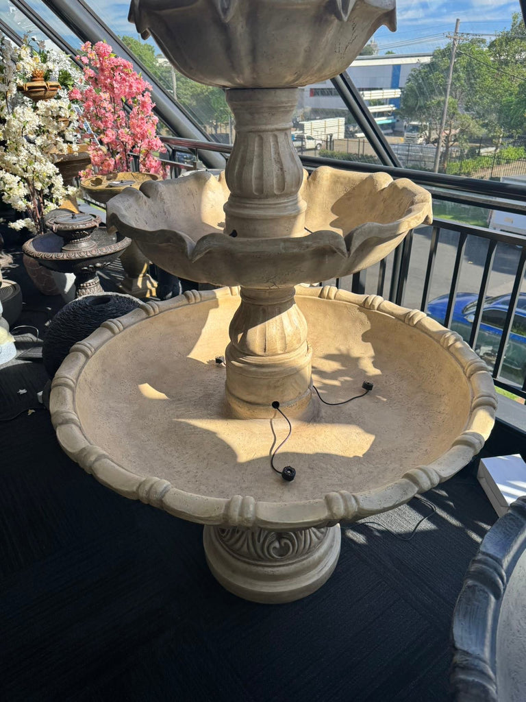 Empressa Ivory Stone Effect 5-Tier Fountain