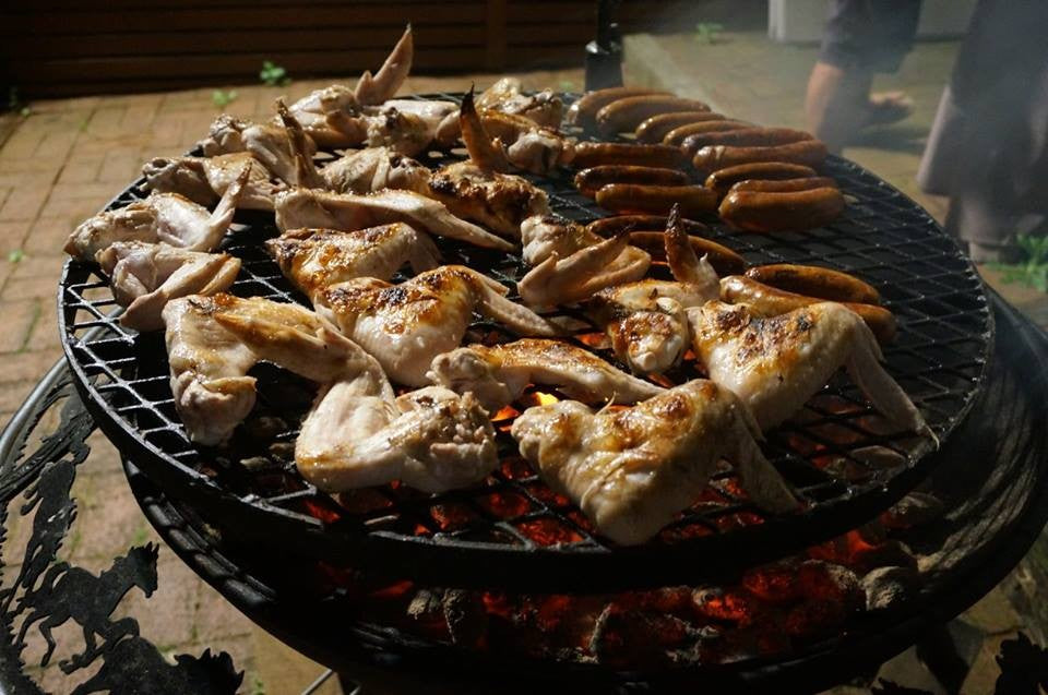 Sunset BBQ Firepit Charcoal & Spit - 100 & 120cms