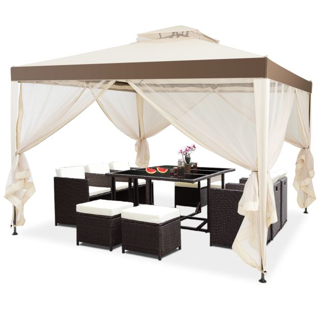 Socorro 3M X 3M Outdoor Canopy Gazebo w/Mosquito Netting