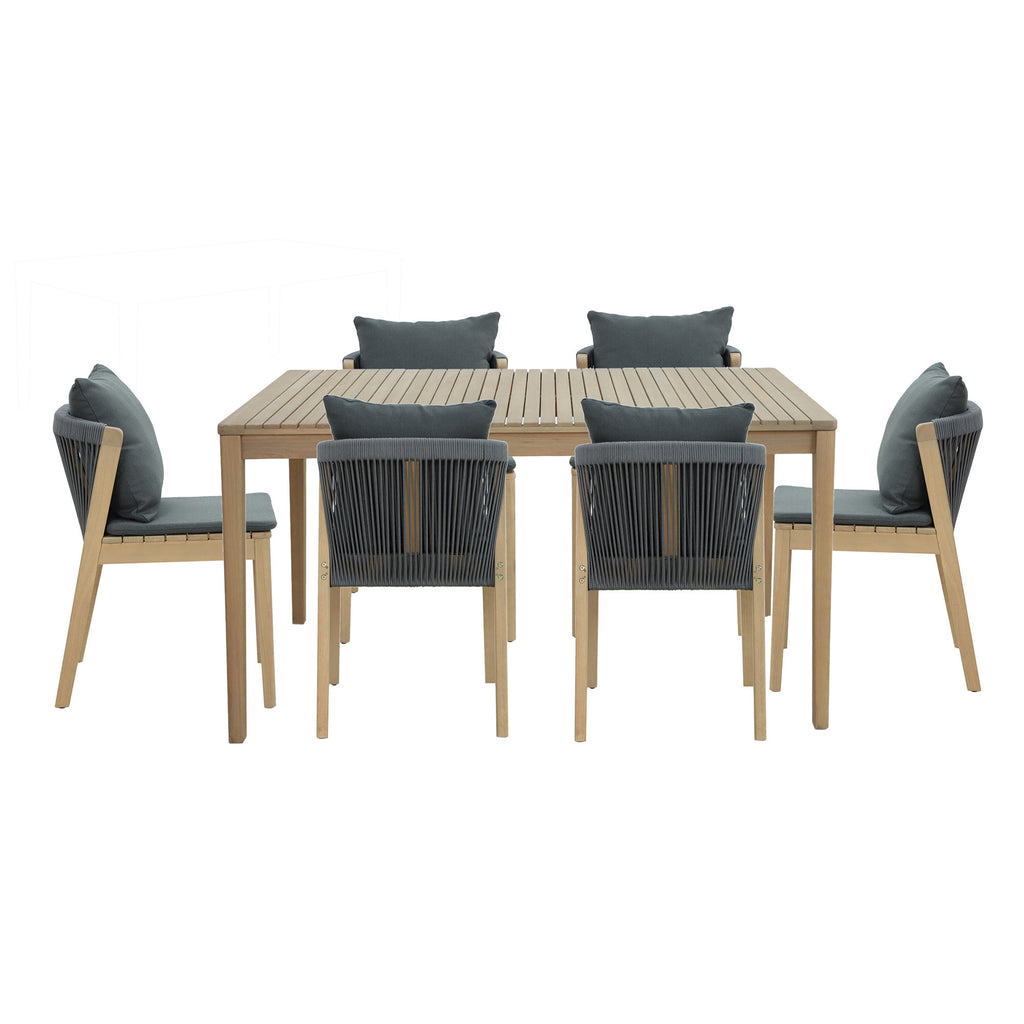 Nava 6 Seater Outdoor Dining Table & Chair Set