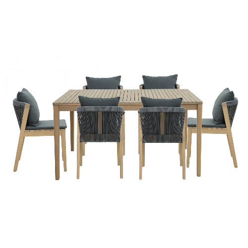 Nava 6 Seater Outdoor Dining Table & Chair Set
