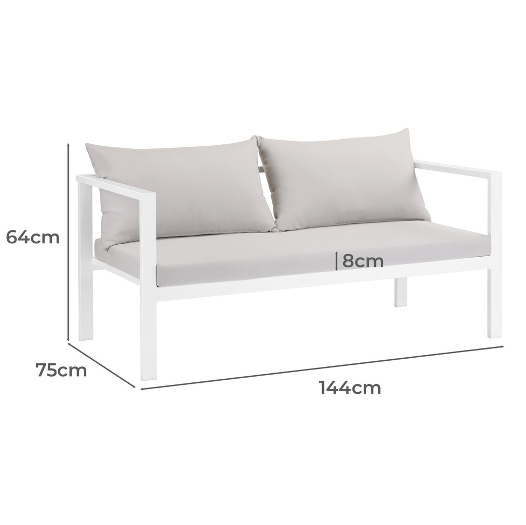 Tristan 4 Seater Aluminium Outdoor Sofa Set