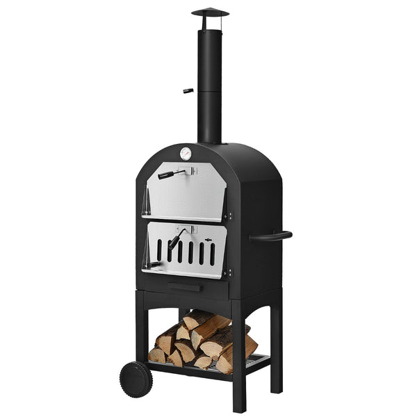 Freya 3-in-1 Wood Gured Portable Pizza Oven/Grill/Smooker