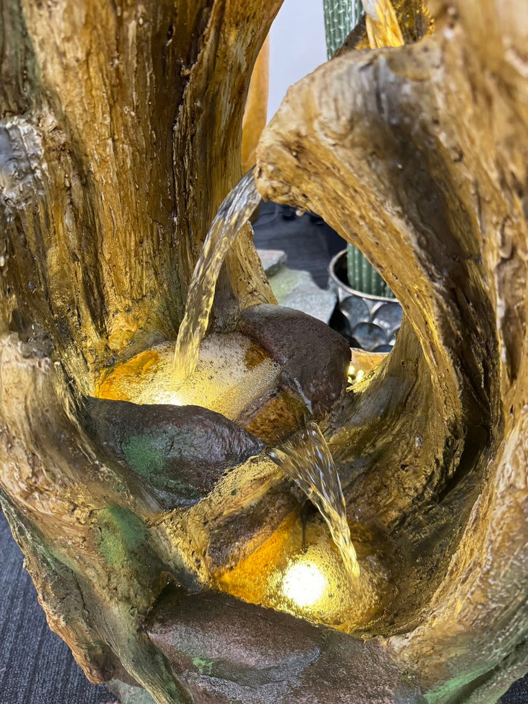 Electra River Driftwood Fountain w/LED