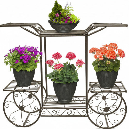 Isolde 6 Tier Garden Cart Stand & Flower Pot Plant Holder