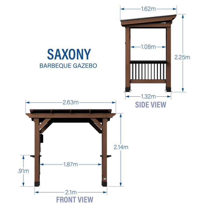 Cesare Cedar WoodBarbecue Gazebo