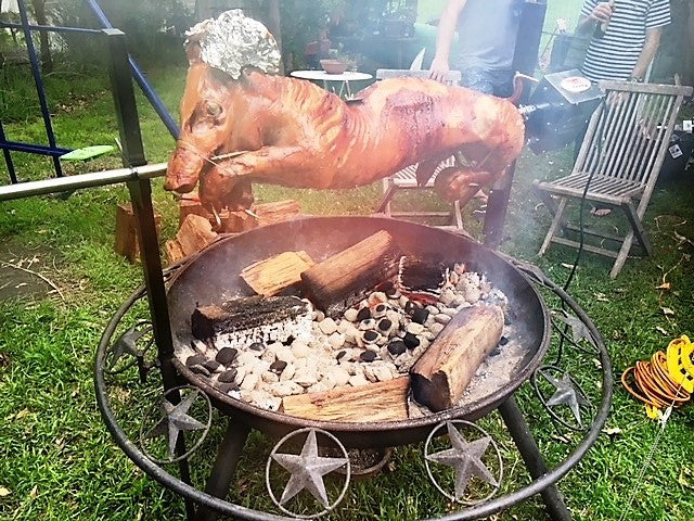 Sunset BBQ Firepit Charcoal & Spit - 100 & 120cms