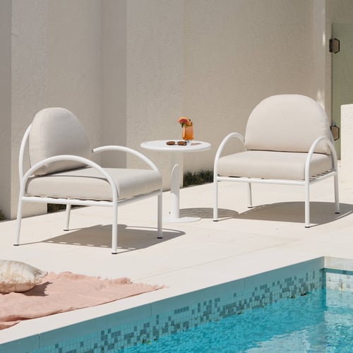 Nunzia 2 Seater Armchair & Table Set