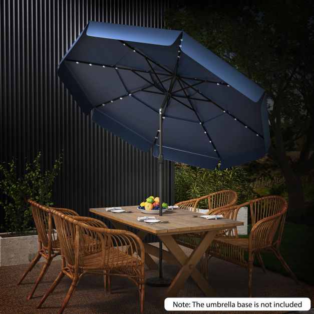 San Marco 3M Patio Umbrella with 3-Tier Vented Top & 8 Ribs